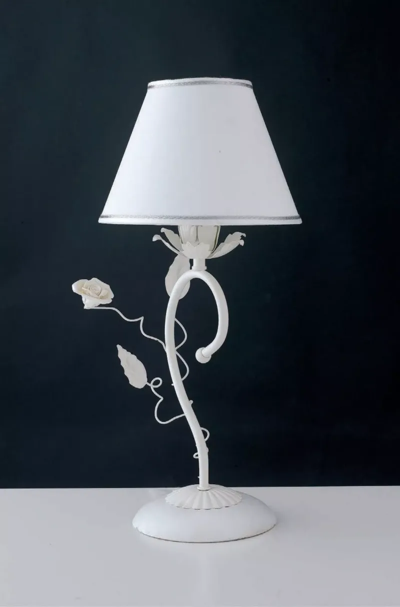 Lumetto Contemporary With Roses 1 Light Lgt Bouquet LP White